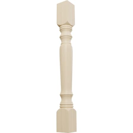Ekena Millwork 3 3/4"W x 3 3/4"D x 35 1/2"H Legacy Tapered Cabinet Column, Rubberwood COL03X03X35LERW